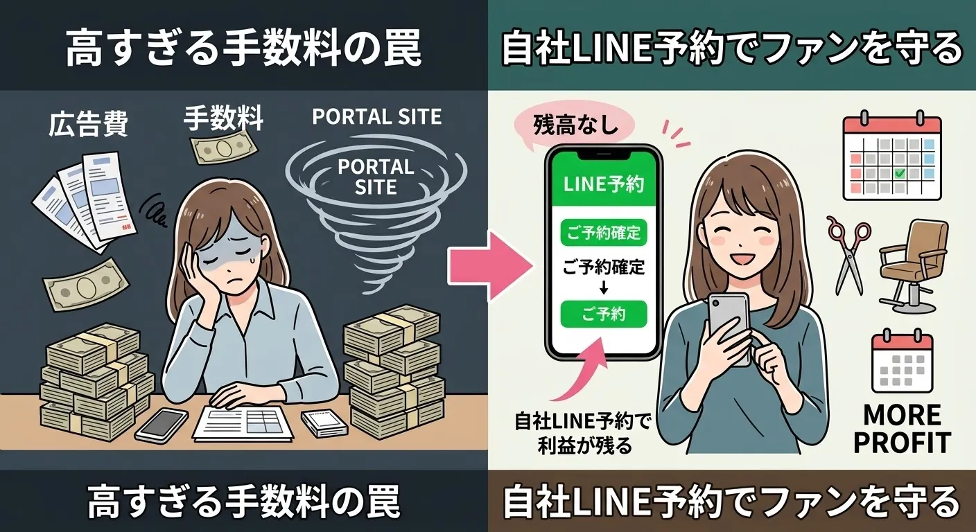 【美容向け】大手ポータルサイトの手数料が高すぎる…利益を残す「脱ポータルサイト」第一歩