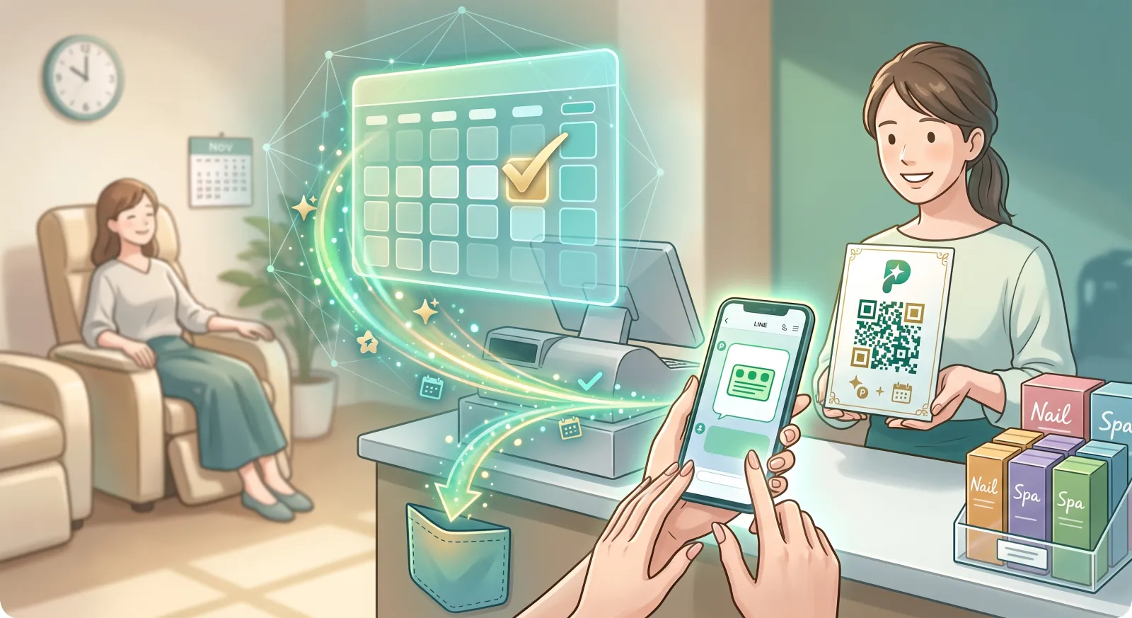 【LINE活用術】お会計時の「ポイント付与」が最大のチャンス！ショップカードで次回予約をその場で獲得する仕組み